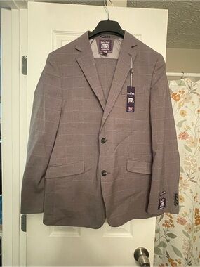 Savile Row Co - Hoxton - Men’s Gray Striped Suit